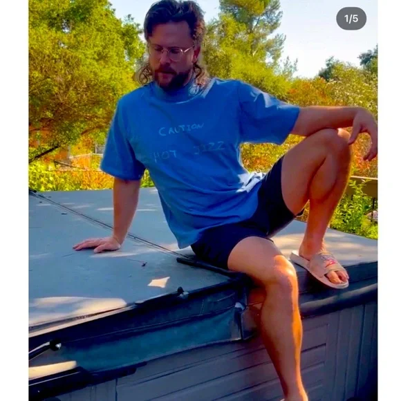 Fashion Brand Company “Caution Hot Jizz” Mock Neck Tee - Picture 8 of 8